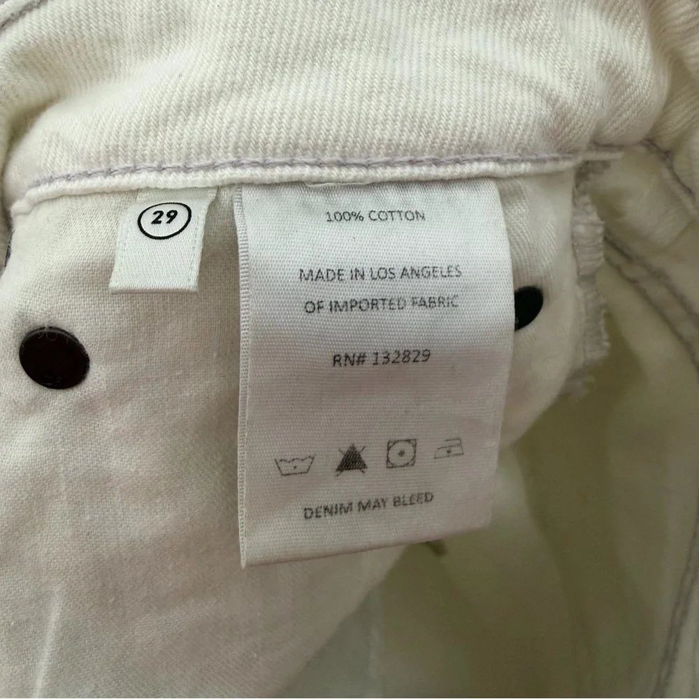 NEW $165 GRLFRND The Helena High Rise Cut Off White Denim Jean Shorts 350
